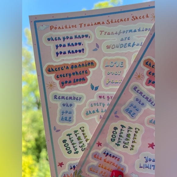 Positive Affirmation Sticker Sheets - Multicolor - Picture 4 of 7